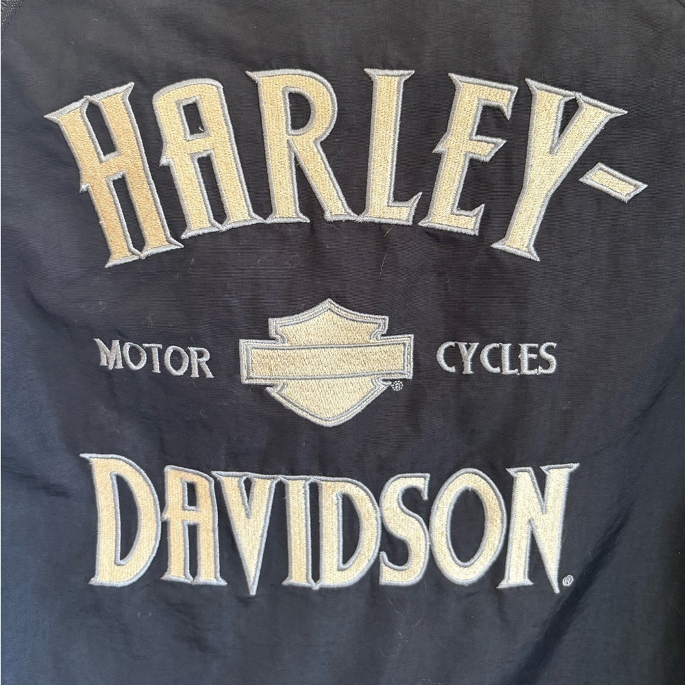 🏍️ Harley-Davidson® BAD MOON Convertible Nylon Lined Jacket to Vest Mens Medium - Picture 7 of 12